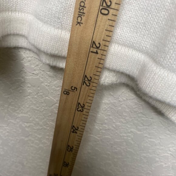 Vintage‎ Tiara International Cardigan Womens Size L White Floral Embroidered Zip - Picture 8 of 10